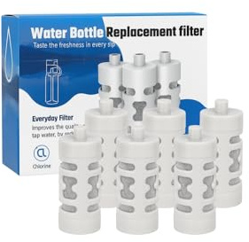 Nispira Activated Carbon Water Filter Replacement Compatible with Philips GoZero Everyday Water Bottle, 6 Pcs