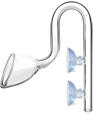 Tsophreniq Acquario per Serbatoio di Uscita Dell'acqua Tubo Filtro Accessori 10mm 13mm 17mm Vetro Trasparente con Ventose Tubo di Vetro di Uscita