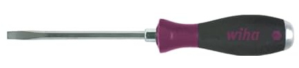 Wiha Schraubendreher MicroFinish® Schlitz mit durchgehender Sechskantklinge und massiver Stahlkappe (29137) 10,0 mm x 175 mm, für ölige und feuchte Anwendungen, optimaler Halt mit nassen Händen dank Oberflächenstruktur, für gezielte Hammerschläge, Schlagen und Meißeln, Sechskantansatz zum Lösen von festsitzenden Schrauben
