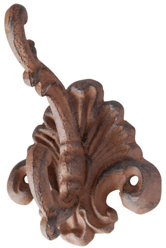 Esschert Design Wandhaken, Gaderobenhaken aus Gusseisen, ca. 8,6 cm x 10 cm x 11 cm