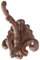 Esschert Design Wandhaken, Gaderobenhaken aus Gusseisen, ca. 8,6 cm x 10 cm x 11 cm