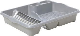 New Large Plastic Dish Drainer Sink Cutlery Holder Tray