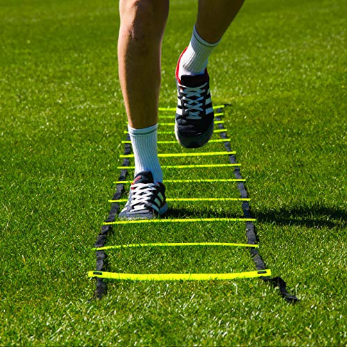 FORZA Speed & Agility Training Ladder – Adjustable Plastic Rungs with Durable Nylon Edges – Available in 3m & 6m Lengths – Ideal for Football, Rugby & Fitness Training
