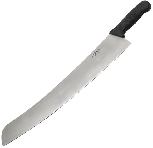 Winco KPP-18 18-Inch Pizza Knife with Polypropylene Handle,Stainless Steel, Black,Medium