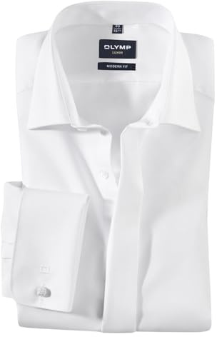 OLYMP Luxor modern fit Galahemd extra Langer Arm New Kent Kragen weiß