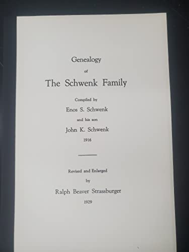Genealogy of the Schwenk family