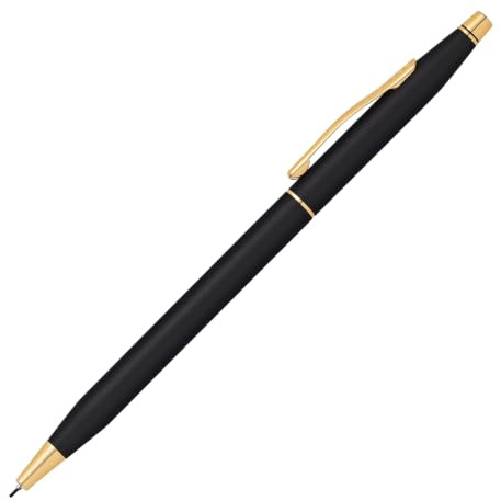 CROSS Classic Century Classic Black Pencil 0.7MM with 23CT Gold-Plated Appointments incl. Premium Gift Box – Refillable Pencil
