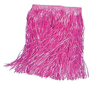 Bristol Novelty Child Pink Grass Skirt, Pack of 1 - Vibrant Design, Perfect Accessory for Tropical Parties, Hula Dancer Costume, Festivals, & Summer Fun Halloween
