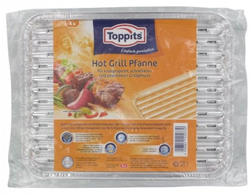 Toppits Hot Grill Pfanne (4 St.) 3er Pack 3 X 4 St.