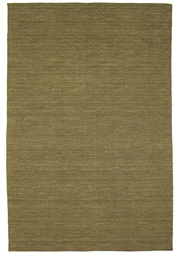 RugVista Kelim Loom Teppich, 200 x 300 cm, Rechteckig, Modern, Kurzflor, Wolle, Für Flur, Schlafzimmer, Küche, Wohnzimmer, Olive/Olivgrün