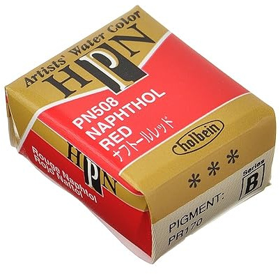 Holbein Artists' Watercolor Half Pan - Naphthol Red