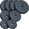 ScSPORTS® Hantelscheiben - Set, 17,5/27,5/30/35/45 kg, Ø 30/31mm, Zement, Kunststoff - Gewichtsscheiben, Hantelscheiben-Set, Fitness Scheiben, Gewichte für Hantel (27,5 kg (4x5 + 2x2,5 + 2x1,25))
