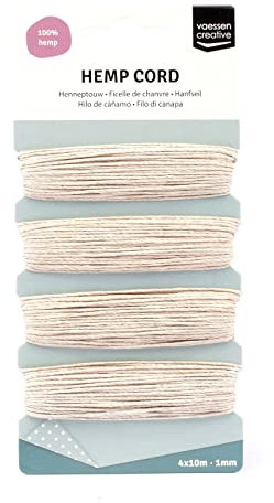 Vaessen Creative 3908-009 Corde de Chanvre Bio Multicolore 16,3 x 7,9 x 1 cm