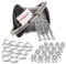 Seilwerk STANKE Rankhilfe PVC Drahtseil ummantelt verzinkt 50m Stahlseil 3mm 6x7, 4x Spannschloss M5 Haken+Öse, 16x Kausche, 16x Bügelformklemme - SET 6