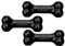 KONG Extreme Goodie Bone Hundespielzeug, mittelgroß, Schwarz, 3 Stück