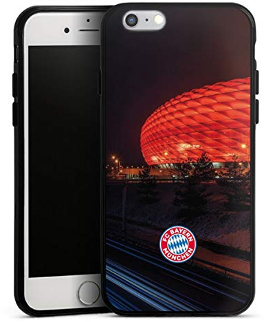 DeinDesign Silikon Hülle kompatibel mit Apple iPhone 6 Case schwarz Handyhülle FC Bayern München FCB Stadion
