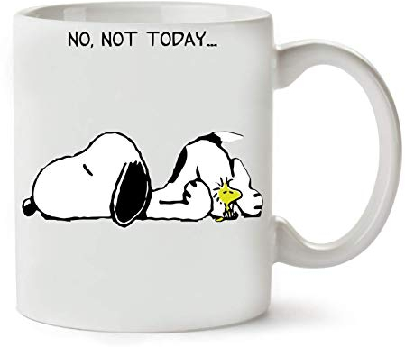 BakoIsland No Not Today Snoopy Dog Classic Tea Cup Coffee Mug
