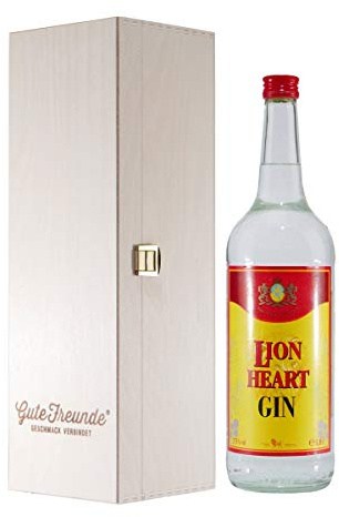 Lion Heart London Dry Gin mit Geschenk-Holzkiste