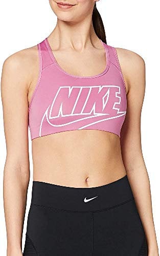 Nike Donna Med Futura Soutien-Gorge Sport Reggiseno Not Applicable, Rosa (Magic Flamingo/White), X-Small