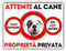 SNOGGHY Targa Cartello ATTENTI al Cane Bulldog Americano (30 X 20 CM)