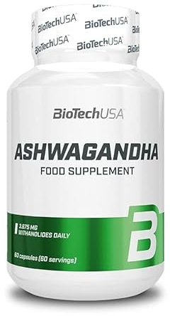 BioTechUSA Ashwagandha | Extrait de racine d'ashwagandha gélules | Soutien immunitaire et soulagement du stress | 60 gélules