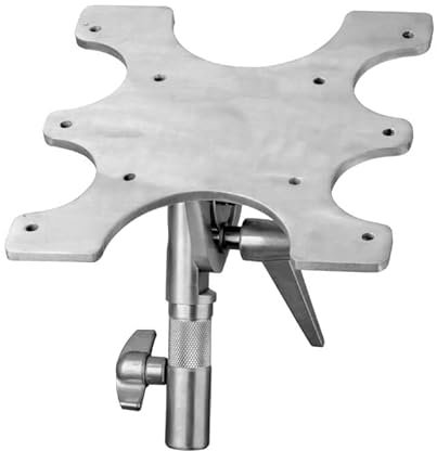 Pixapro 23x25.5cm Heavy-Duty Stainless-Steel Bracket with 5/8 Mount Photography Lighting C Stand Projector Video Webcam Mini Ring Light Streaming Studio Screen Boom Arm