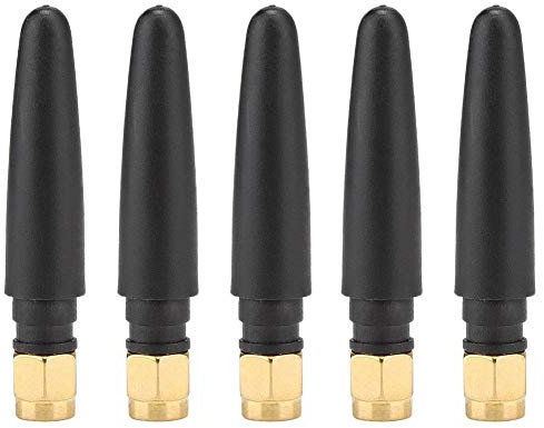 5Pcs Antena 2.4GHZ SMA 3DBI Antena WiFi Antena inalámbrica portátil de Rosca Interna Antena Interior portatil(Straight SMA Female)