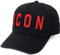 DSQUARED2 Icon Baseball Cap Kappe Basebalkappe Baseball Cap Hat Hut Schwarz Rot Unisex