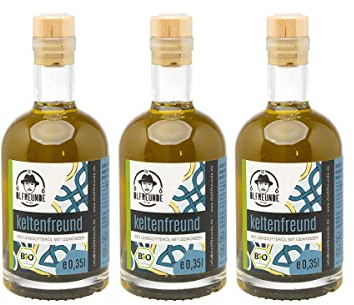 DIE ÖLFREUNDE ''Bio Keltenfreund'' | 3er Sparset | Bio Leindotteröl 3x0,35l | hochwertig kaltgepresstes Öl mit Gewürzen | vegan | nachhaltiges Speiseöl mit Omega 3 und Omega 6 Fettsäuren