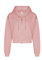 noTrash2003 Felpa con cappuccio da donna con cerniera a taglio intero, stile bolero XXS-XL, in 5 colori, rosa (rosa dusky), XXS