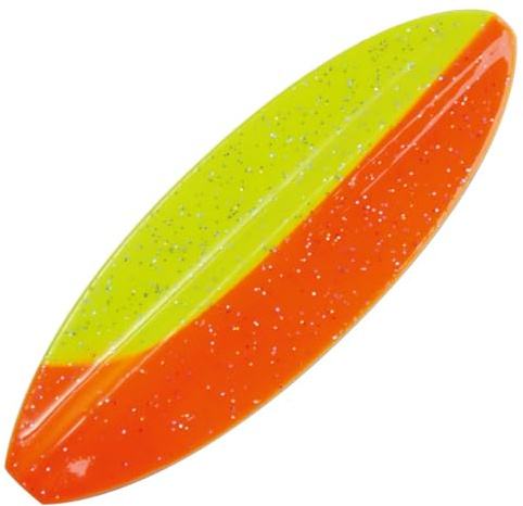 Paladin Inliner Blinker zum Forellenangeln Trout Tracker Style Durchlaufblinker 5g, Farbe:orange-gelb-Glitter/rot-orange-weiß