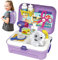 HERSITY Kids Vet Kit Dog Grooming Toy Pet Care Role Play Games Animal Dolls Pretend Play Pet Carrier Set Toys 3 4 5 Year Old Girls Boys Children Gifts