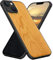 Carveit Magnetisch Hülle für iPhone 13 Case [Elegante Kirschholz] [Weich TPU Stoßstange] Stoßfeste Handyhülle Kompatibel mit 13 Magsafe Hulle Holz Cover （Natürliche Holzmaserung）