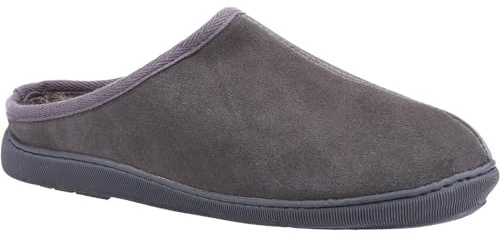 Hush Puppies Male Ashton Slipper, Grey, 8