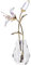 LONGWIN Crystal Artifical Tiger Lily Flowers with Vase AB Coated Crystal Collectible Figurines Decorative Blooming for Home,Wedding Gift Idea for Mothers Day, Valentine's Day