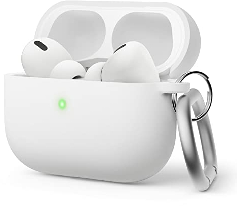 elago Hybrid-Schutzhülle aus Silikon, kompatibel mit Apple AirPods Pro 2. Generation Case, Dreischichtige Struktur: Voller Schutz, sichtbar vor LED, unterstützt Kabelloses Aufladen