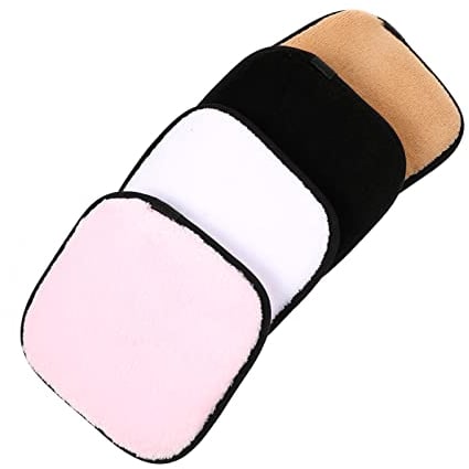 STAHAD 4pcs Makeup Remover Pad Facial Sponge Puff Facial Cleaning Puffs Makeup Removal Sponge Cleaning Make up for Cleaning Fiber Cotton Makeup Remover Wipes Round