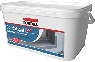 Soudal Soudathight WP Flüssigdichtung - Dichtmittel speziell zur Abdichtung von Fensteranschlüssen im Außenbereich, 5kg grau