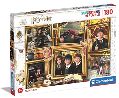 Clementoni | Puzzle Harry Potter 180 Pièces pour Enfants 7 Ans+ | Supercolor | Puzzle Enfant 48,5 x 33,5 cm | Jeu de Concentration | Cadeau Fille Garçon | sans Écran | Activité Manuelle