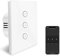 Interruttore della luce intelligente WiFi da incasso, set di interruttori radio con telecomando, pannello touch, compatibile con dispositivi Alexa e Google Assistant, timer con controllo app, 3 marce