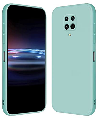 RankOne Custodia per Redmi Note 9S / Note 9 Pro (6.67 Inches) Cover Morbida in Silicone TPU - Ciano chiaro