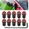 CGEAMDY 10 Pezzi Bulloni Parabrezza per Moto, 5MM Viti per Parabrezza in Alluminio, Accessori Auto Multifunzionali, Kit Bulloni per Carenatura Universale Parabrezza per Moto, Roadster(Rosso)