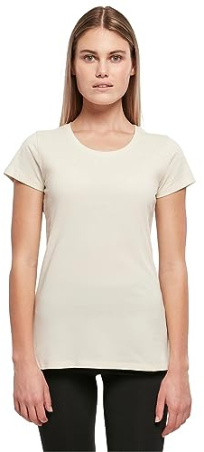 Build Your Brand Damen T-Shirt Basic Tee, Kurzarm Frauen T-Shirt mit Rundhalsausschnitt aus Baumwolle, in vielen Farben erhältlich, Größen XS-5XL