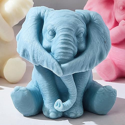 Molde de resina de elefante, molde de silicona de animales para hacer velas y decoración del hogar