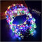 Sunshine smile 10 Pcs Leuchtender Haarkranz Blumen,Haarkranz Leuchtend,LED Blumenkranz Stirnband,Garland Stirnband Kinder,Haarband mit Blumen Madchen,Blumenstirnband Damen LED