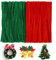KINGLAKE Pfeifenputzer 200 Stück, Pfeiffenputzerdraht Rot+Grün, 30CM Pfeiffenputzerdraht Biegbar, Pfeifenreiniger Zum Basteln, Dekorieren, Weihnachten