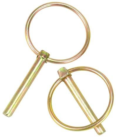 QWORK® 10 Pezzi Perno di Bloccaggi a Forma O, Perno di Sicurezza in Acciaio al Carbonio per la Connessione Sicura - 6 x 45 mm