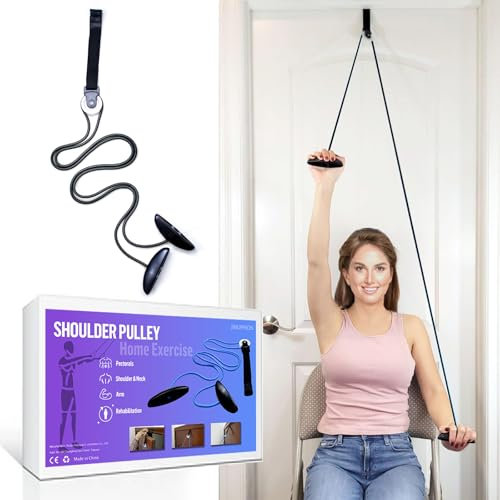 Schultertrainer Pulley, Schulter Physiotherapie Seilzug für Rehabilitation/Schulter Trainer, Shoulder Rope Pulley für Training Zur Schultermobilität, Tür Hängen Fitness Gymnastik Seil