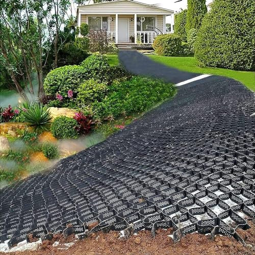 Kanduo JSY Kiesgitter Geocell-Gitter-Kiesgitterstabilisator, Landschaftsbau-Bodengitterpflasterstein, Waben-Geogitter Geocell-Kies (Size : 6m x 7m (19.5ft x 23ft))