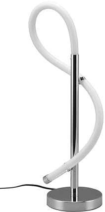 Reality Leuchten LED Tischleuchte Argos R52361106, Metall Chrom, Kunststoff Weiß, inkl. 10.5 Watt LED